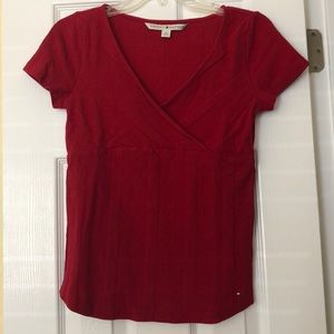 Tommy Hilfiger | V-Neck Faux Wrap Knit Top